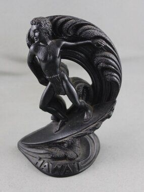 Vintage Coco Joe Figurine - Surfer inside the Curl - Made with Lava